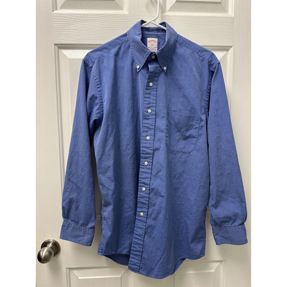 Mens Brooks Brothers 346 15 1/2-2/3 Button Up Shirt Flaws READ Description